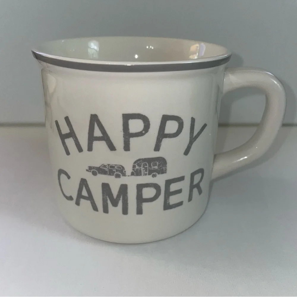 Pottery Barn AIRSTREAM RARE Happy Camper Mug